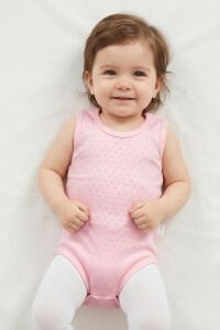 Pembe Jakarlı Askılı Çıtçıtlı Zıbın