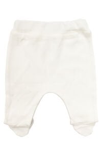 Unisex Ekru Motor Çalıştı Bez Getir Baskılı Patikli Tek Alt