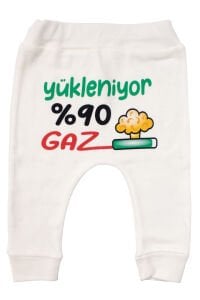 Unisex Ekru Yükleniyor %90 Gaz Baskılı Manşetli Tek Alt