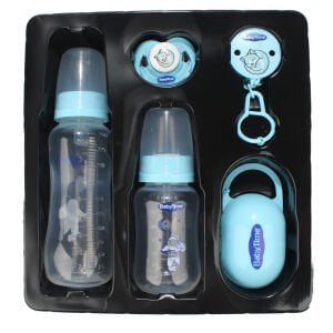 Babytime Mavi 5'li Biberon Set Kulpsuz