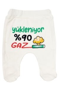 Unisex Ekru Yükleniyor %90 Gaz Baskılı Patikli Tek Alt