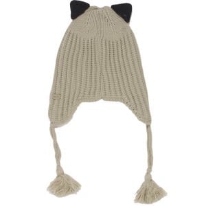 Kız Çocuk Haki Leopar Kulaklı Lovers Yazılı Atkı Bere Takımı 4-8 Yaş