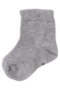 Erkek Bebek Gri Beyaz Laci Üçlü Çorap Set 12-18 Ay