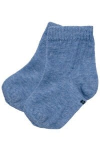 Erkek Bebek Laci Beyaz Mavi Üçlü Çorap Set 12-18 Ay