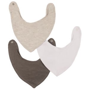 Unisex Haki Beyaz Krem Üçgen Fular Önlük