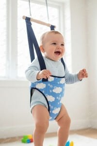 Mavi Beyaz Bulutlu Hoppala Salıncak