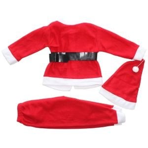 Unisex Kırmızı Kemerli Şapkalı Noel Takım