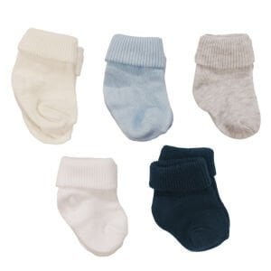 Laci Mavi Gri 5'li Çorap Set 0-6 Ay