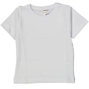 Unisex Beyaz Sade Kısa Kol Tişört