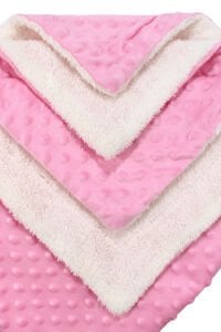 Kız Bebek Pembe Polarlı Nohut Battaniye 80x90