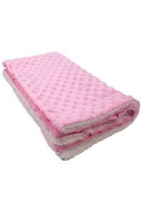 Kız Bebek Pembe Polarlı Nohut Battaniye 80x90