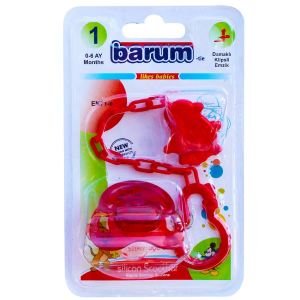 Barum Damaklı Klipsli Kırmızı Askılı Emzik