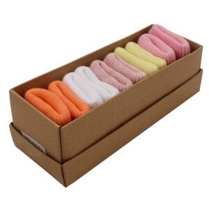 Turuncu Pembe Sarı 5'li Çorap Set 0-6 Ay