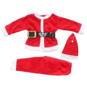 Unisex Kırmızı Kemerli Şapkalı Noel Takım