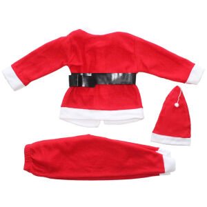 Unisex Kırmızı Kemerli Şapkalı Noel Takım