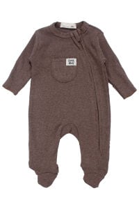 Erkek Bebek Cool Boys Füme Fermuarlı Tulum 0-3 Ay