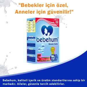 Bebehum 5 No Devam Sütü 2+ Yaş 800 gr x 6 Adet