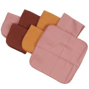 Unisex Pembe Bordo Sarı 7'li Organik Ağız Mendili