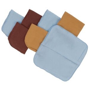 Unisex Bordo Mavi Sarı 7'li Organik Ağız Mendili