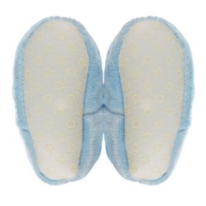 Tüylü Mavi Kaymaz Taban Erkek Bebek Panduf 0-12 Ay