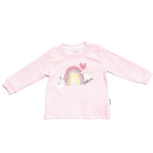 Kız Bebek Pudra Güneş Gökkuşağı Baskılı 2'li Body Set