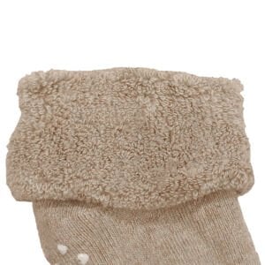 Unisex Bej Kıvrık Sweet Kaydırmaz Taban Havlu Çorap