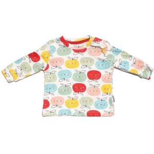Unisex Kırmızı Renkli Elmalı Desenli 2'li Body Set