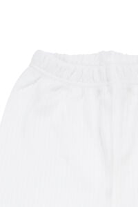 Kız Bebek Ekru Renkli Minik Çiçek Desenli Fırfırlı Pijama Takımı