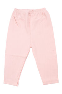 Kız Bebek Somon Renkli Minik Çiçek Desenli Fırfırlı Pijama Takımı