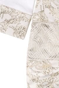 Tuğra Desenli Ekru Gold Şehzade Erkek Bebek Mevlüt Tulumu