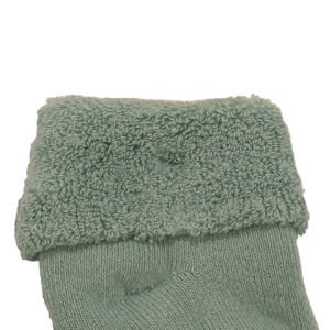 Unisex Su Yeşili Kıvrık Hello Kaydırmaz Taban Havlu Çorap