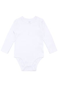 Unisex Yuvarlak Yaka Beyaz Düz Çıtçıtlı Body Zıbın