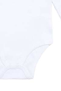 Unisex Yuvarlak Yaka Beyaz Düz Çıtçıtlı Body Zıbın