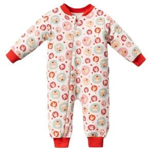 Unisex Pembe Biyeli Zürafa Desenli Uyku Tulumu