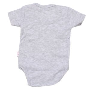 Çıtçıtlı Gri Kısa Kol Body Zıbın
