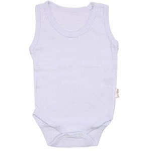 Unisex Beyaz Raporlu Askılı Zıbın