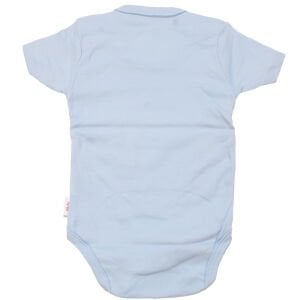 Erkek Bebek Çıtçıtlı Mavi Kısa Kol Body Zıbın