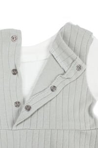 Kız Bebek Ekru Yeşil Fistolu Fiyonklu Bandanalı Patikli Tulum