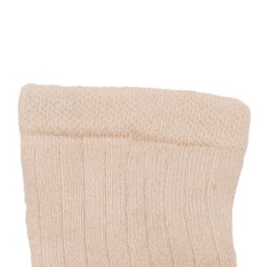 Unisex Bej Love Kaydırmaz Taban Polar Çorap