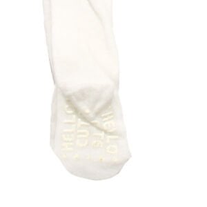 Unisex Ekru Kaymaz Tabanlı Külotlu Çorap