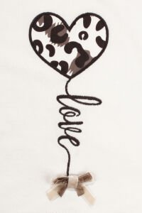 Kız Bebek Ekru Kahve Leopar Desenli Fiyonklu Şişme Yelekli 3'lü Lüks Takım