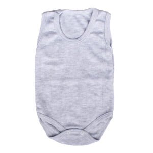 Unisex Gri Geniş Raporlu Askılı Zıbın